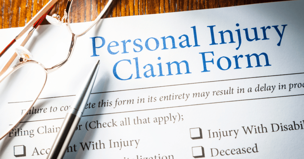 personal injury claim form