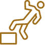 icon of man slipping and falling