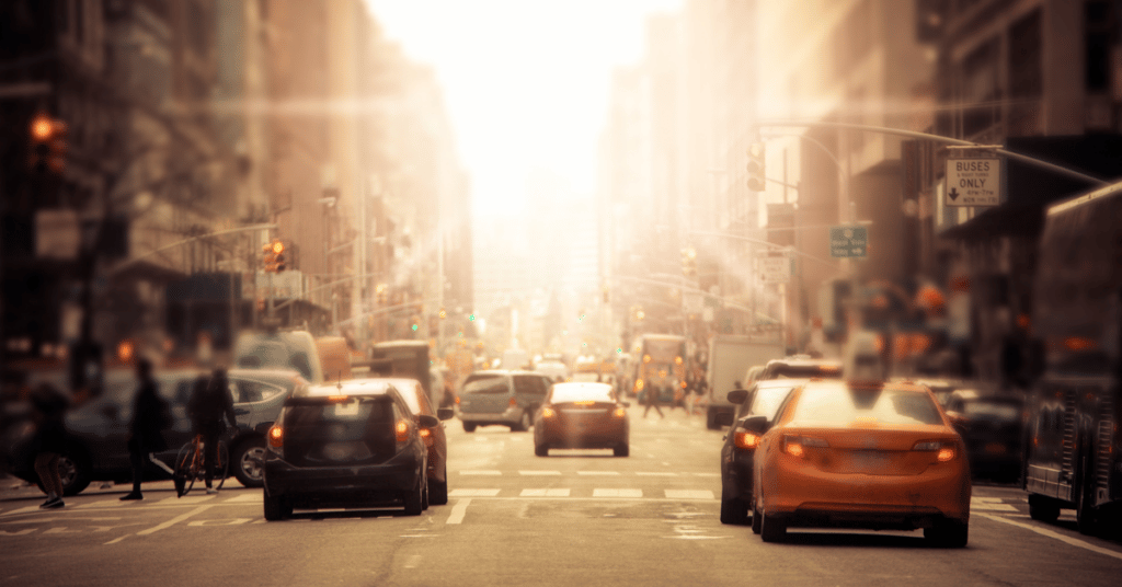 Vehicles on NYC street