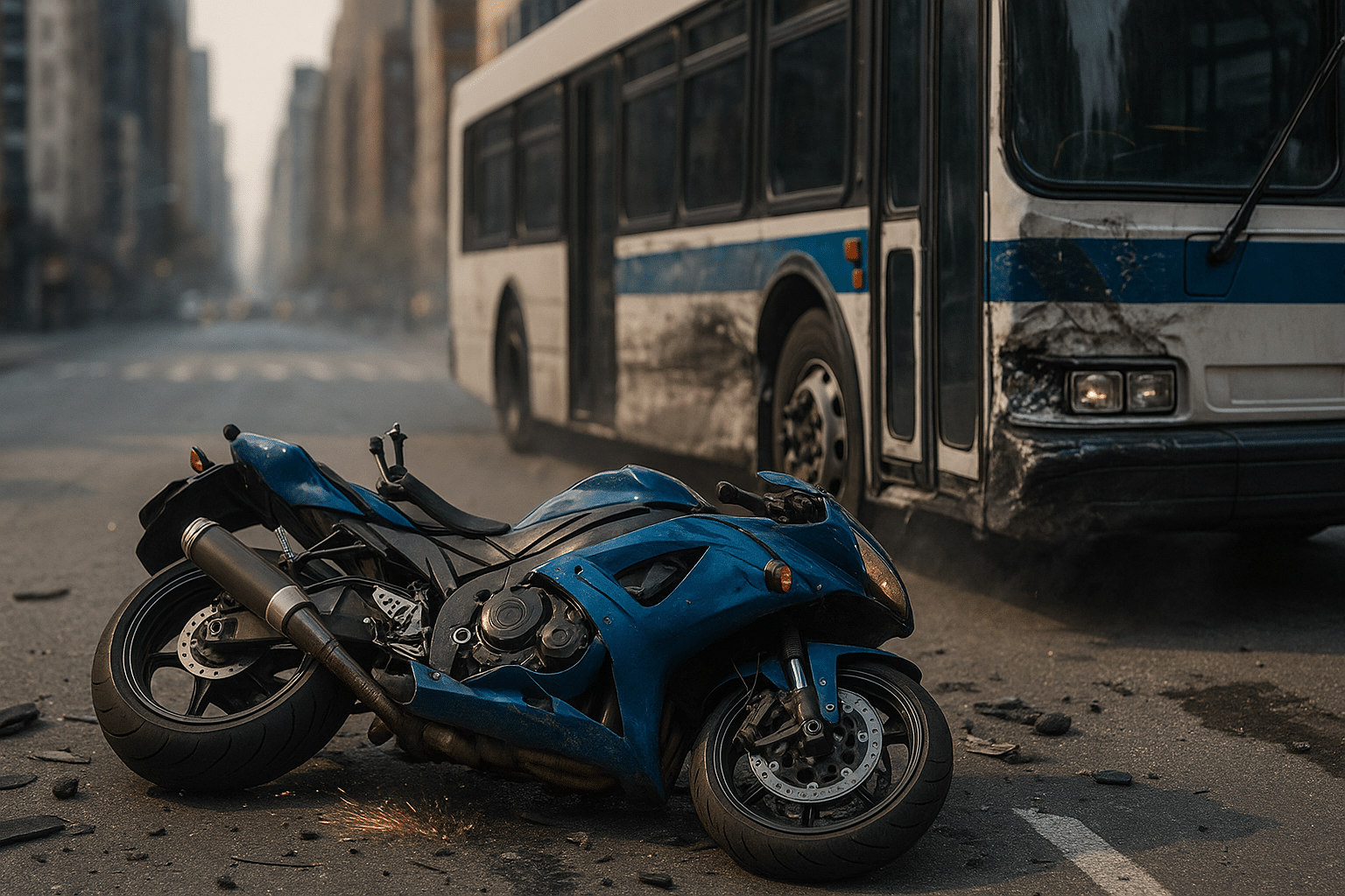 Motorcycle accident with bus in New York City – Prolaw motorcycle accident lawyer